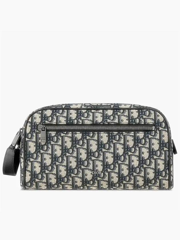 Toiletry Clutch Bag Beige Black - DIOR - BALAAN 2