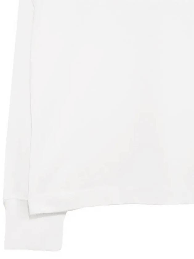 Small Heart Logo Long Sleeve T-Shirt White - AMI - BALAAN 5