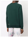 Men's Fox Head Patch Cotton Sweatshirt Dark Green - MAISON KITSUNE - BALAAN 3