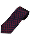 GG Logo Silk Jacquard Tie Navy - GUCCI - BALAAN 3