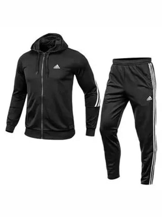 3S Double Knit Track Suit Black - ADIDAS - BALAAN 1