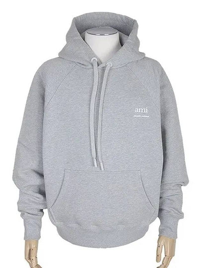 Alexandre Mattiussi Logo Print Hoodie Grey - AMI - BALAAN 2