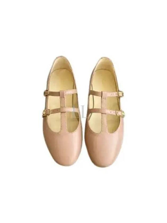 Les Double Strap Lambskin Ballerinas Pink - CELINE - BALAAN 2