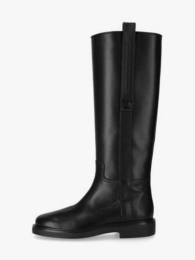 Leather Long Boots Black - TOD'S - BALAAN 2