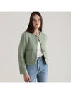 Boucle Tweed Wool Jacket Pastel Green - STAY WITH ME - BALAAN 2