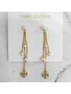 Long Kira Pearl Drop Earrings Gold - TORY BURCH - BALAAN 4