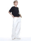 Women s CFDP WH Curved Fit Denim Pants White - CHANCE'S NOI - BALAAN 3