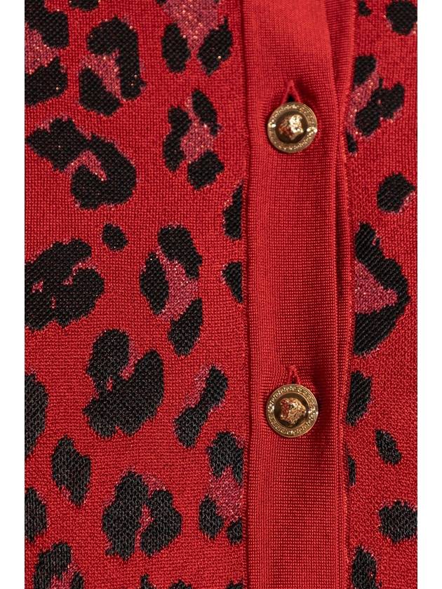 Versace Cardigan With Embroidered Pattern, Women's, Red - VERSACE - BALAAN 5