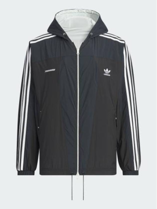 Embroidery Logo Reversible Track Jacket Black Crystal Jade - ADIDAS - BALAAN 2