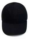 Back Logo Cotton Ball Cap Black B0651062892 - CELINE - BALAAN 3