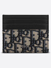 Oblique Jacquard Grained Leather Card Wallet Black - DIOR - BALAAN 2