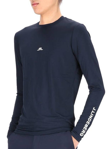 Golf Thor Logo Long Sleeve T-Shirt Navy - J.LINDEBERG - BALAAN 1