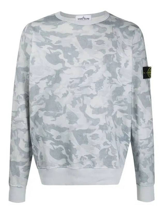 Big Loom Camo Sweatshirt Sky Blue - STONE ISLAND - BALAAN 2