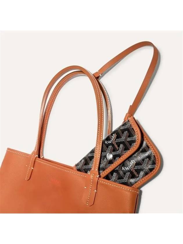 Anjou Reversible Mini Tote Bag Black Tan - GOYARD - BALAAN 5