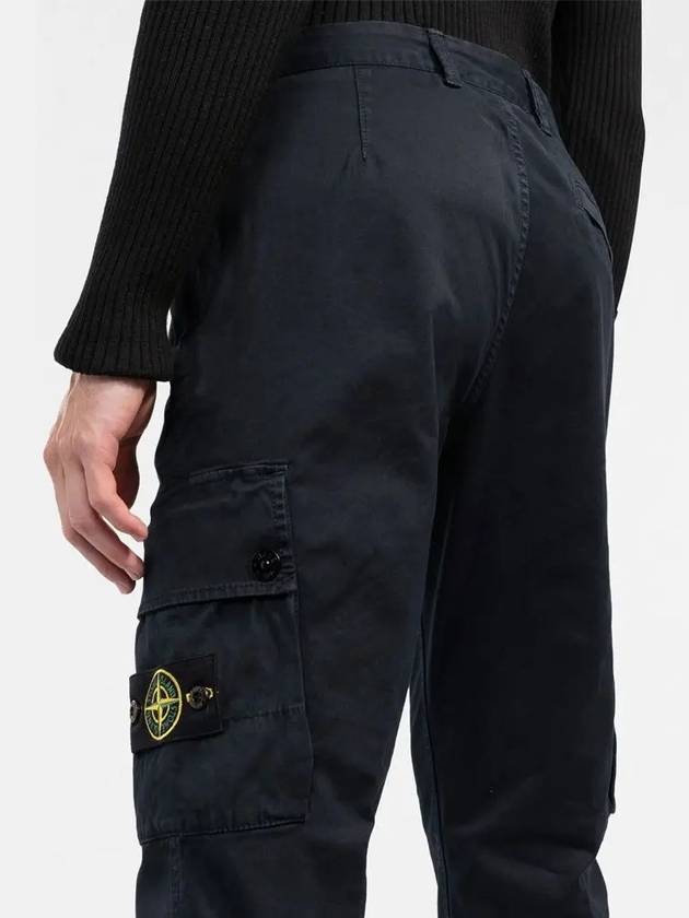 Wappen Patch Slim Fit Straight Pants Blue - STONE ISLAND - BALAAN 5