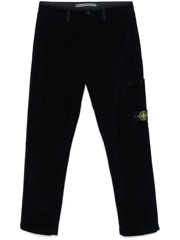 Corduroy Straight Pants Navy - STONE ISLAND - BALAAN 1