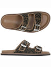 Men's Peel Jacquard Fabric Sandals Brown - FENDI - BALAAN 2