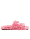 Furry Logo Slippers Pink - BALENCIAGA - BALAAN 2