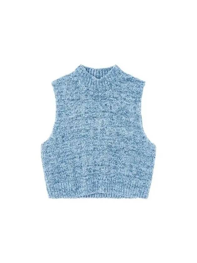 Men's Hairy Check Knit Vest Blue - MAISON MARGIELA - BALAAN 1