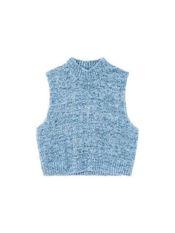 Men's Hairy Check Knit Vest Blue - MAISON MARGIELA - BALAAN 1