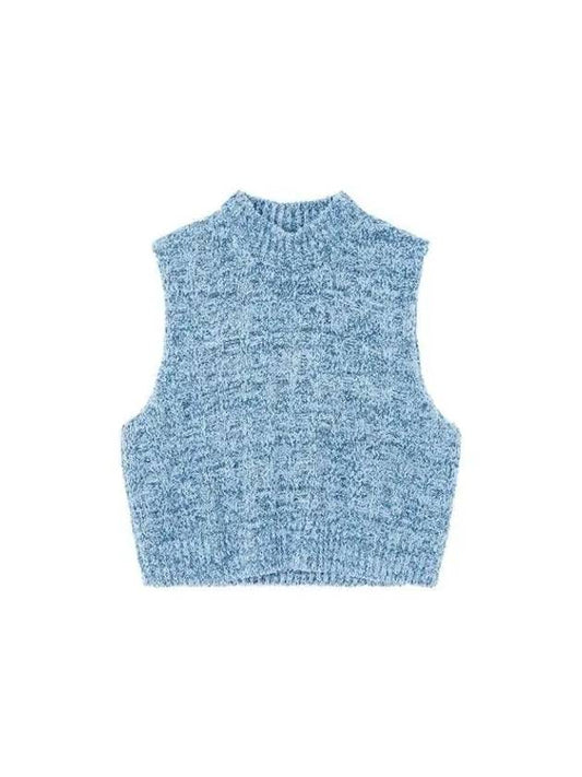 Men's Hairy Check Knit Vest Blue - MAISON MARGIELA - BALAAN 1