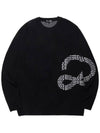 Viscose 20 symbol logo pattern knit BLACK - 20THHOLE - BALAAN 3