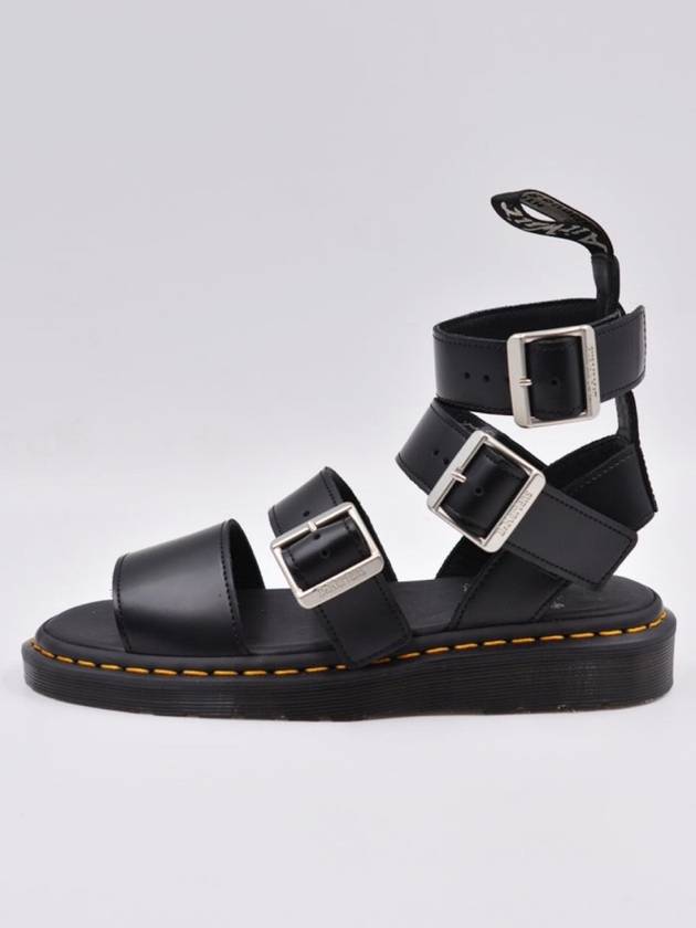 DrMartens x RICK OWENS Men's Black Leather Griffon Sandals DM21S6806 - DR. MARTENS - BALAAN 1