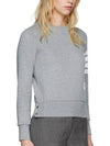 Engineered 4 Bar Stripe Loopback Jersey Knit Crewneck Sweatshirt Light Grey - THOM BROWNE - BALAAN 4