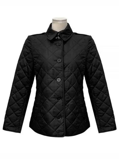 New Frankby Diamond Quilted Jacket Black - BURBERRY - BALAAN 2