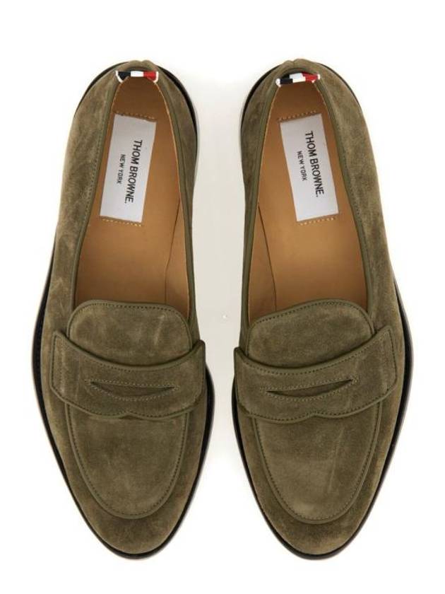 Varsity Suede Penny Loafers Dark Green - THOM BROWNE - BALAAN 3