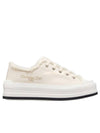 Walk'n Platform Cotton Canvas Low Top Sneakers Beige - DIOR - BALAAN 8