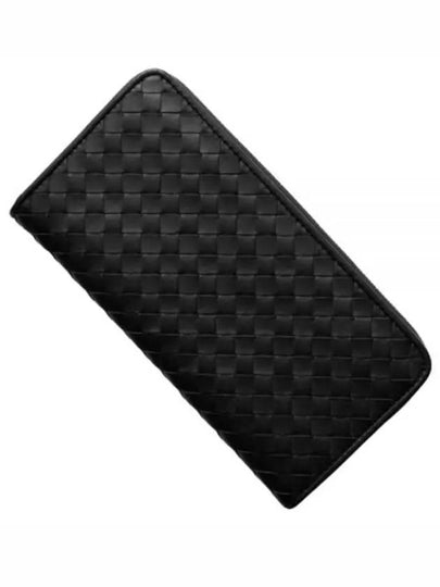 Intrecciato Zipper Long Wallet Black - BOTTEGA VENETA - BALAAN 2