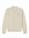 White Heart Wappen Wool Cardigan Ivory - COMME DES GARCONS - BALAAN 1