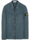 Wappen Patch Old Effect Zip-Up Jacket Dark Green - STONE ISLAND - BALAAN 2