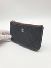 Classic Mini Pouch Grained Calfskin Silver Black - CHANEL - BALAAN 5