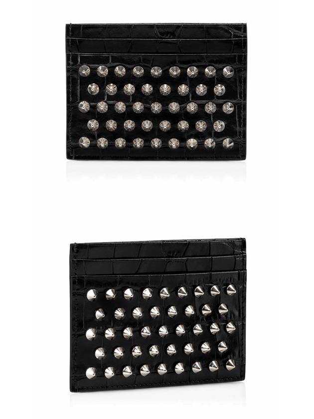 Chios Spike Card Wallet Black - CHRISTIAN LOUBOUTIN - BALAAN 5