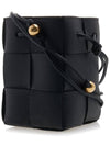 Cassette Intrecciato Mini Bucket Bag Black - BOTTEGA VENETA - BALAAN 3