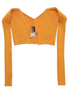 La Maille Pralu Micro Charm Logo Cardigan Orange - JACQUEMUS - BALAAN 2