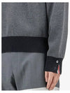 RWB Striped Crew Neck Knit Top Grey - THOM BROWNE - BALAAN 5