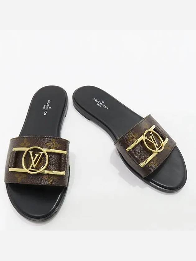 1A64M Monogram Lock It Flat Mule Slippers Size 36 230MM - LOUIS VUITTON - BALAAN 2