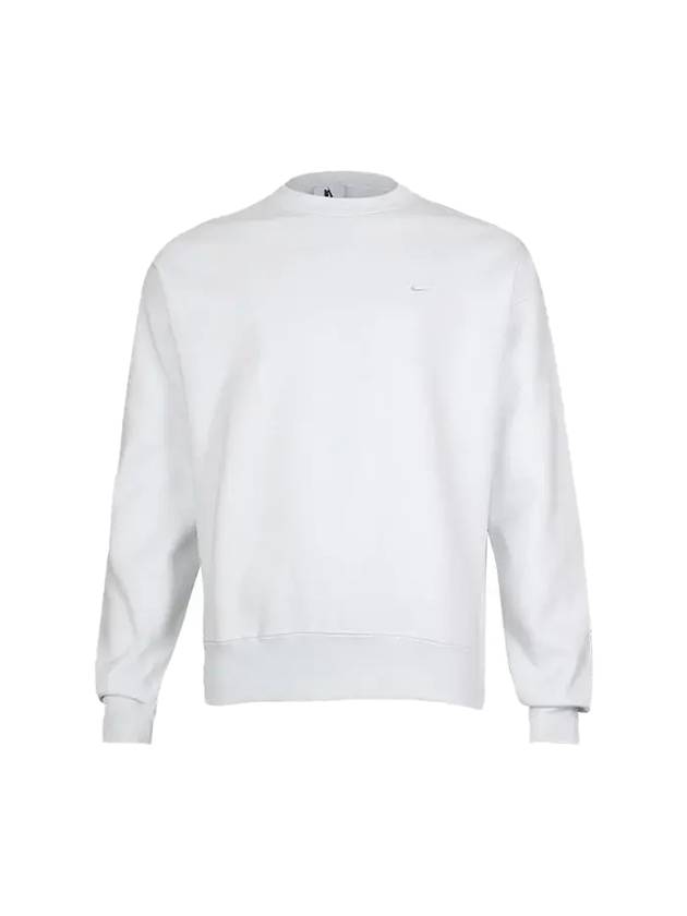 NRG Solo Swoosh Crew Fleece Sweatshirt White - NIKE - BALAAN 1