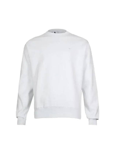 NRG Solo Swoosh Crew Fleece Sweatshirt White - NIKE - BALAAN 1