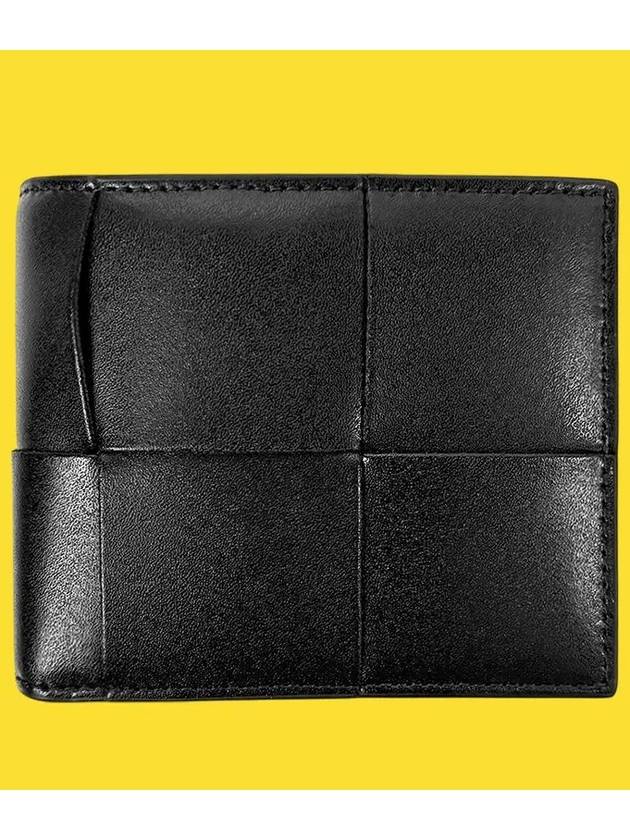 Men's Intrecciato Half Wallet Black - BOTTEGA VENETA - BALAAN 9