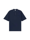 Bold Fox Head Patch Oversized Polo Shirt Navy - MAISON KITSUNE - BALAAN 2