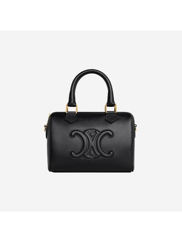 Boston Small Smooth Calfskin Tote Bag Black - CELINE - BALAAN 1