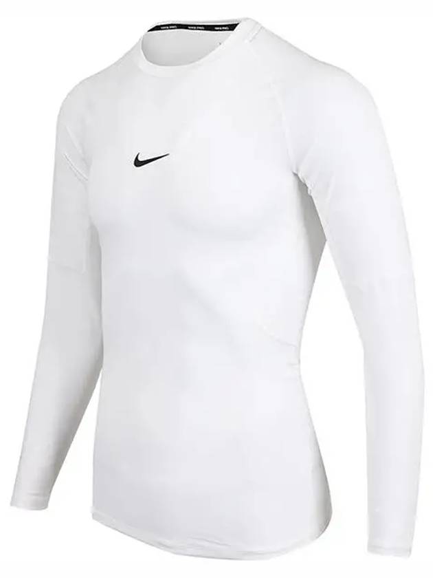 Pro Men's Dri Fit Tight Long Sleeve T-Shirt White - NIKE - BALAAN 3