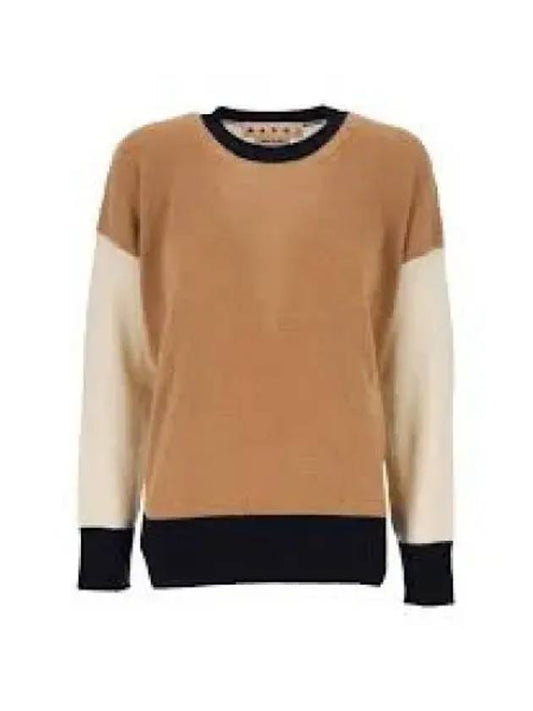 color block cashmere knit top - MARNI - BALAAN 2