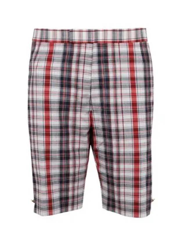 Multicolor Striped Plaid Classic Backstrap Shorts - THOM BROWNE - BALAAN 2