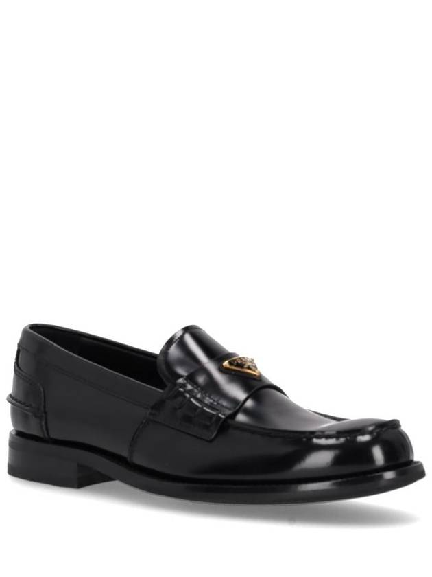 Brushed Leather Loafers Black - PRADA - BALAAN 3