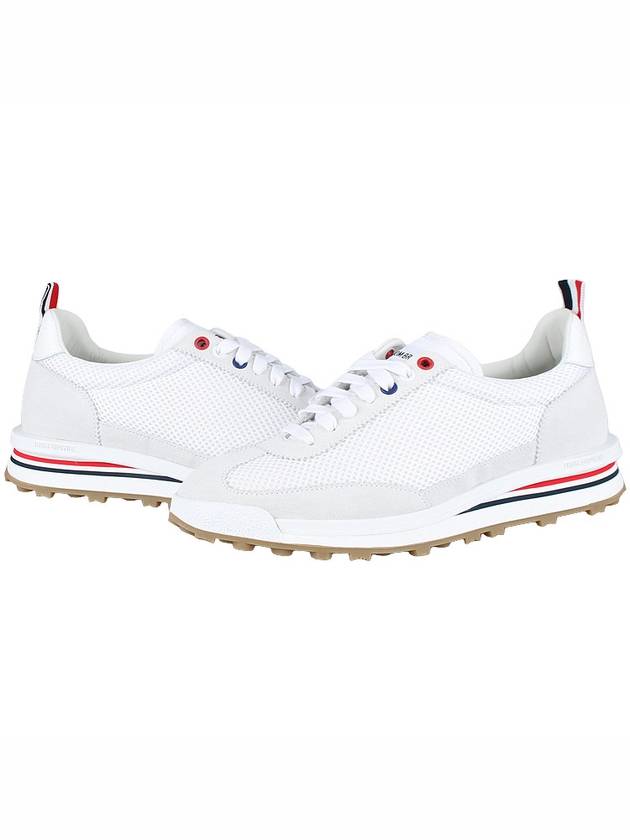 Fine Kid Suede Tech Runner White - THOM BROWNE - BALAAN 3